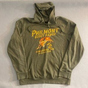 BSA Philmont Scout Ranch Hoodie Bull Brand Logo Cimarron, NM Men’s Size Large